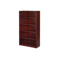 Office Star - Bibliothèque de la collection Napa, 5 tablettes, acajou-Panneaux au bout et dessus de 1 po   