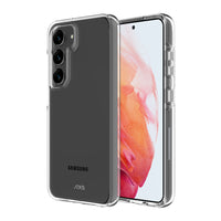 AXS - Crystal Shield etui fabrique avec du plastique recycle pour Samsung Galaxy S23+ - Transparent-Design minimaliste offrant une protection contre les chutes de 6 pieds