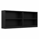 Bush Furniture - Petite bibliothèque à 2 tablettes Universal - ensemble de 2 - noir-La tablette centrale durable d’une épaisseur de 1 po résiste à l’affaissement au fil du temps , chaque tablette supporte jusqu’à 50 lb