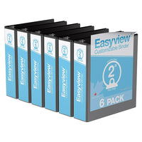 Davis Group Super offre Easyview, Reliure View à anneaux ronds 2  po, personnalisable, paquet de 6 - Noir-3 Reliure À Anneaux