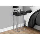 Monarch Specialties - 3773 Table D'Appoint - 25 po H/Noir/Metal Argent-Assemblage requis: des instructions illustrees et tout le materiel sont fournis pour plus de commodite (des outils supplementaires peuvent être necessaires)