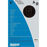 HeadLine Lettres adhésives, 6 po, noir-Police de caractères gothique