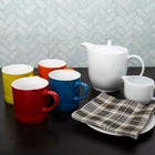 CTG Brands – Tasse Tankard, 12 oz, blanc, paq./6-Ergonomique: poignée ergonomique pour une prise en main facile et confortable pour que vous puissiez profiter de votre thé, café, chocolat chaud, eau ou jus