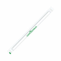 Globe Commercial Products - Paille de papier compostable 7,75 po Emballe - 250 pailles par pack interieur - 1000 pack-Paille jetable