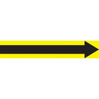 Accuform Signs - Étiquettes Autocollantes Pour Tuyaux, 8po La X 1po H, Dia Du Tuyau 3/4po - 1-1/4po, Noir Sur Jaune, paquet de 4-Couleurs Noir sur jaune