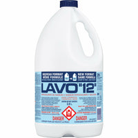 Lavo - Eau de Javel de qualité commerciale, 12 %, 3,6 L-L'eau de Javel désinfectante élimine diverses saletés, bactéries et virus