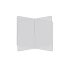 Diviseur de table à 4 voies Mark Maker - 36" L x 36" L x 23,5" H - Acrylique transparent 1/4" - Pas de traversées-Distanciation sociale jusqu'à 4 personnes