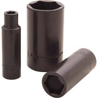 Gray Tools – Douille pour clé à choc, 6 pans, profonde, à prise 1 3/8 x 1/2 po, noir-Taille : 1 3/8 po