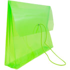 JAM Paper Enveloppes plastique format livret extensibles, fermeture à bande élastique, 9 3/4x2 5/8x13 po, vert lime, 12/paq.-12 par paquet