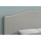 Monarch Specialties - 6013F Lit Double Tete De Lit - Tissus Gris-Fabriqué avec un cadre en bois pour la durabilité et la stabilité