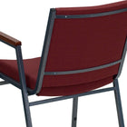 Flash Furniture – Chaise empilable robuste à revêtement bourgogne à motifs et rembourrage de 3 po Hercules, avec accoudoirs, p/4-Quantité de pile: 12