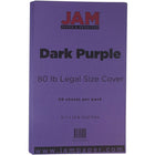 JAM Paper - Papier couverture cartonné mat, format légal, 8,5 x 14 po, 80 lb, violet foncé, 50/paquet (64429566)-Couleur : Violet foncé