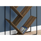 Monarch Specialties - 2202 60 po H Etagere - Faux Bois Brun /Metal Noir-Dimensions du produit: 60,25 pouces H x 32 pouces L x 12 pouces P