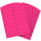 JAM Paper - Étiquettes d'adresse d'expédition rectangulaires - 1 1/3 po x 4 po - rose fluo - Paquet de 126-Taille : 1,33 x 4 pouces, Les étiquettes imprimables sont faciles à créer et à personnaliser