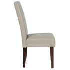 Flash Furniture - Chaise Parsons en cuir LeatherSoft beige de la série Greenwich-Conception du panneau arrière