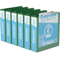Davis Group Super offre Easyview, Reliure View à anneaux ronds 2 po, personnalisable, paquet de 6 - Vert-3 Reliure À Anneaux
