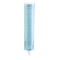 Medium Pull Trype  Distributeur de gobelets de papier, bleu, 4 à 10 oz, chaque-Autoréglable pour convenir à une grande variété de gobelets à fond moyen plat et en cône