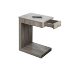 Monarch Specialties - 3191 Table D'Appoint - Taupe Fonce Avec Un Tiroir-La table de collation pratique offre plus d'espace pour les boissons, les collations et plus encore