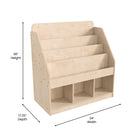 Flash Furniture - Presentoir de livres modulaire à 4 niveaux Bright Beginnings de qualite commerciale en bois pour la salle-Bois certifie Greenguard pour une meilleure qualite de l'air,