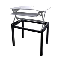Rocelco – Support de sol pour bureau assis/debout DADR-FS, pour DADR-40 ou DADR-46, noir-Support de sol très robuste qui convertit le support de bureau DADR-40 ou DADR-46 en bureau assis/debout complet.