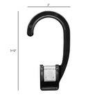 Eddie's - Grand crochet à pince - 3-1/2" L - Noir - Paquet de 100 (140202-100)-Plastique
