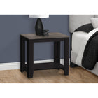 Monarch Specialties - 3134 Table D'Appoint - Noir/Dessus Gris-Fini sur tous les côtés à panneaux épais, sa construction robuste s'occupe de toutes les décorations - une fleur, lampe, appareils, livres ou plus.
