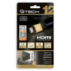 CJ Tech – Câble HDMI 2.0 4K 3D haut de gamme avec Ethernet, 12 pi-Résolution compatible : HD, 4K, 3D Blu-ray