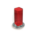 Azar Displays – Présentoir rotatif de comptoir à panneaux perforés sur 4 côtés, 12 x 4 x 4 (po), rouge (700220-RED)-Les quatre panneaux perforés s’emboîtent et reposent sur une base rotative en plastique transparent de 9 pouces de diamètre