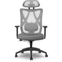 Serta - Fauteuil ergonomique en maille à haut dossier Sit Ture Ridgefield - 28 3/4 po l x 29 po P x 48 1/4 po à 52 po H - Gris-Maille respirante sur le dossier