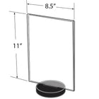 Azar Displays – Porte-affiche vertical à base ronde, 10/paquet (108714)-Base ronde