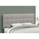 Monarch Specialties - 6003Q Lit Queen Tete De Lit - Tissus Gris-Dimensions du produit: 47,5 pouces H x 63 pouces L x 3 pouces P