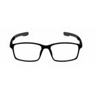 SAV Eyewear - Lunettes anti-lumière bleue rectangulaires Sportex 4200 - + 2,50 - Noir- Branches souples à double injection et au toucher doux avec accent de couleur