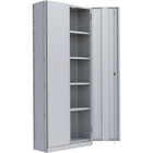 Metalware – Étagère enclenchable RK913, 6 tablettes, 36 x 24 x 88 (po), gris pâle-Système de tablettes ajustables offrant un espace de rangement solide, mais économique qui convient à vos besoins