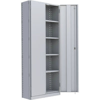 Metalware – Étagère enclenchable RK913, 6 tablettes, 36 x 24 x 88 (po), gris pâle-Système de tablettes ajustables offrant un espace de rangement solide, mais économique qui convient à vos besoins