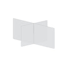 Diviseur de table Mark Maker à 4 voies - 47,5" L x 31,5" L x 23,5" H - Acrylique transparent 1/4" - Pas de traversées-Distanciation sociale jusqu'à 4 personnes