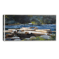 Designart – Toile imprimée, La rivière Hudson, Winslow Homer (PT5019-32-16)-Impression