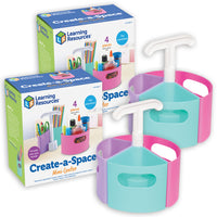 Learning Resources - Create-A-Space™ Mini-Center Pastel, Pack de 2-Organisez vos petits espaces avec cette version compacte de notre organisateur populaire !