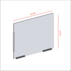 Côté pare-haleine modulaire Mark Maker - Acrylique transparent de 1/4" -panneau de 35,5" de largex31,5"H-2 traverses inférieures-Fabriqué à partir d'acrylique transparent de 1/4".