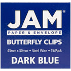 JAM Paper - Trombones croisés, bleu foncé, 4 paquets de 15 (332BYBUG)-5