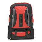 Sac à dos de voyage et de camping de 50 L de Club Rochelier, Rouge/Noir-Poignées en caoutchouc renforcées pour transporter le sac facilement