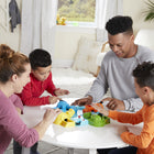 Hasbro - Jeu de plateau Elefun and Friends Hungry Hippos-La base de jeu comprend 4 têtes d'hippopotames, 4 corps d'hippopotames, 4 lanceurs et guides de billes, 20 billes en plastique, une feuille d'étiquettes et des instructions