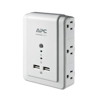 APC – Parasurtenseur mural SurgeArrest 1080 joules 6 prises avec ports USB -Protection en cas d'évènement catastrophique : Protection contre la foudre, les surtensions et les pics de tension. Fusibles thermiques fiables, assurant un fonctionnement sécuritaire de la protection de votre équipement en toutes circonstances.