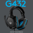 Logitech - Casque de jeu filaire G432 - PC - Noir-DTS Headphone:X 2.0 – Le son surround* qui dépasse les canaux 7.1 vous permet de détecter les ennemis de tous les côtés, vous offrant ainsi une clarté positionnelle capable de faire la différence entre une victoire et une défaite. Vous aurez l'impression d'être au cœur de l'action!
*Nécessite le logiciel Logitech G HUB.