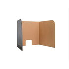 Écran de confidentialité pour laboratoire informatique Flipside, petit, 22" x 20" x 20", 12/paquet-Gardez les étudiants concentrés et réduisez les yeux errants avec des carrels d'étude blancs à trois volets en carton ondulé léger et robuste pour les centres de test instantanés ou les zones d'étude privées