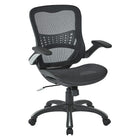 Fauteuil de direction Work Smart avec siège et dossier en mailles, noir-Support lombaire intégré