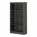 South Shore - Axess - Étagère 4 tablettes - Chêne gris-étagère polyvalente : cette bibliothèque à découpe rectiligne est simple et polyvalente. Elle s’agencera facilement avec le décor de votre salon, de votre sous-sol ou d’une chambre à coucher.