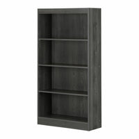 South Shore - Axess - Étagère 4 tablettes - Chêne gris-étagère polyvalente : cette bibliothèque à découpe rectiligne est simple et polyvalente. Elle s’agencera facilement avec le décor de votre salon, de votre sous-sol ou d’une chambre à coucher.