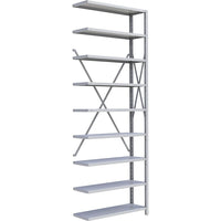 Metalware – Étagère enclenchable RK402, 9 tablettes, 36 x 18 x 100 (po), gris pâle-Système de tablettes ajustables offrant un espace de rangement solide, mais économique qui convient à vos besoins