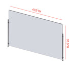 Mark Maker Rod Sneeze Guard - Acrylique transparent 1/4" - panneau de 47,5" Lx31,5"H- ensemble de tiges de 24"H - pas de passage-Fabriqué à partir d'acrylique transparent de 1/4".