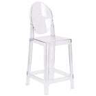 Nicer Furniture - tabouret de comptoir fantôme moderne - transparent-Conception profilée du siège et du dossier